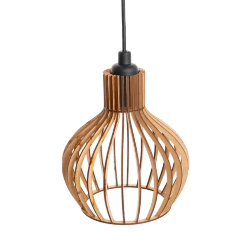 Kit 3 Pendente Luminária de teto lustre para qualquer ambiente em MDF