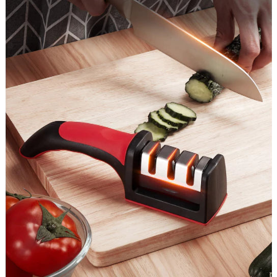 1/3/5 Amolador Afiador De Facas Em Aço Inox Com 3 Afiadores Amolador De Facas Profissional Promoção