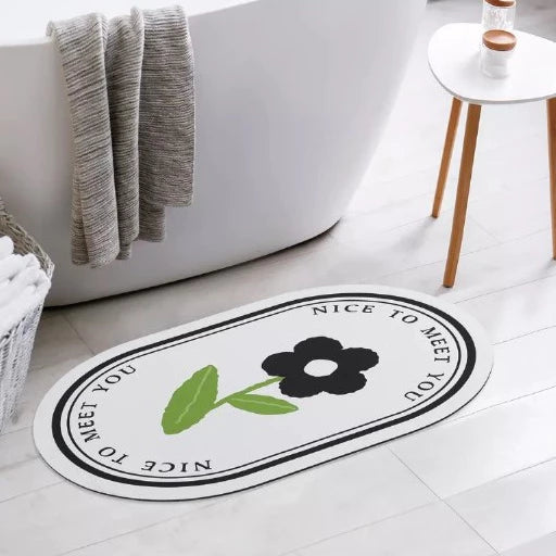 Tapete Banheiro Antiderrapante Absorvente de Secagem Rápida entregar Cor e Estampas sortidos