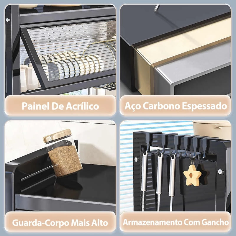 Escorredor De Louça Cozinha Suspensa Modula Autosustentavel Pia Rack Organizador De Pratos Estante De Asfalto Cor Preto