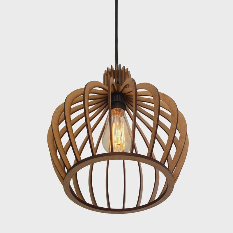 Kit 3 Pendente Luminária de teto lustre para qualquer ambiente em MDF