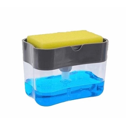 Dispensador Para Detergente Dispenser Sabao 2x1 Detergente Suporte Porta Bucha Esponja Limpeza